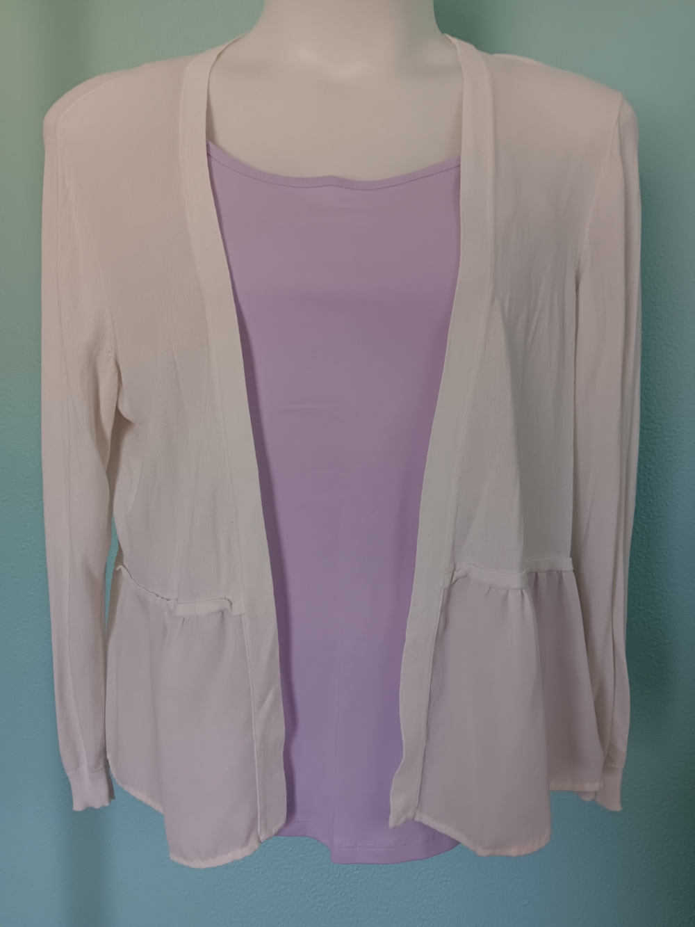 Torrid 3x White Open Front Cardigan Shrug